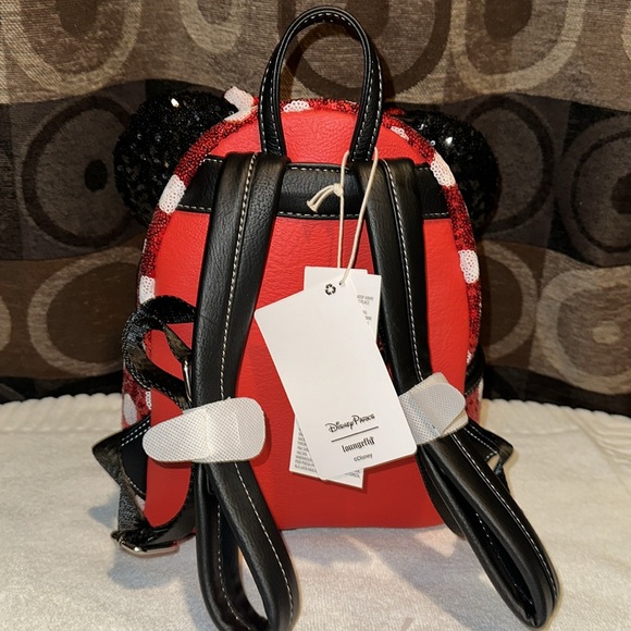 DISNEYPARKS EXCLUSIVE LOUNGEFLY MINNIE EARS SEQUINED BACKPACK HEADBAND COMBO - Picture 14 of 15